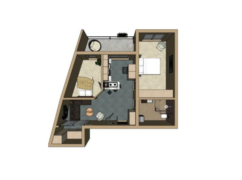 Apartament 2 camere, 64 mp, NOU, semidecomandat, CENTRAL, zona Anton Pann