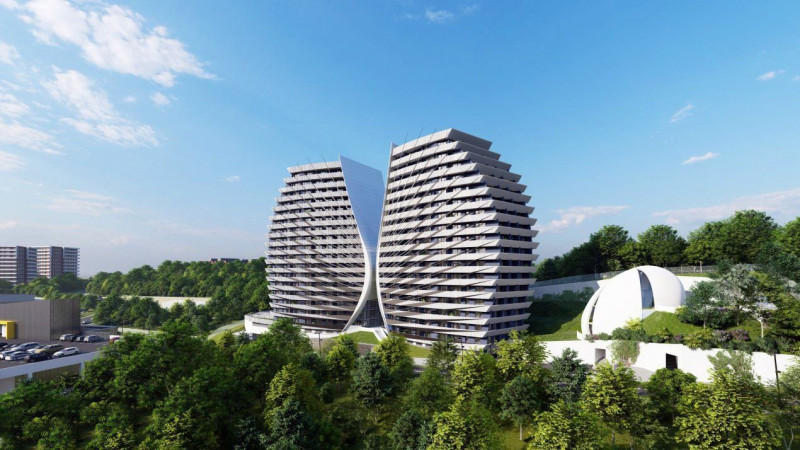 Apartament cu 2 camere, 48 mp, terasa de 9 mp, ansamblul WINGS.