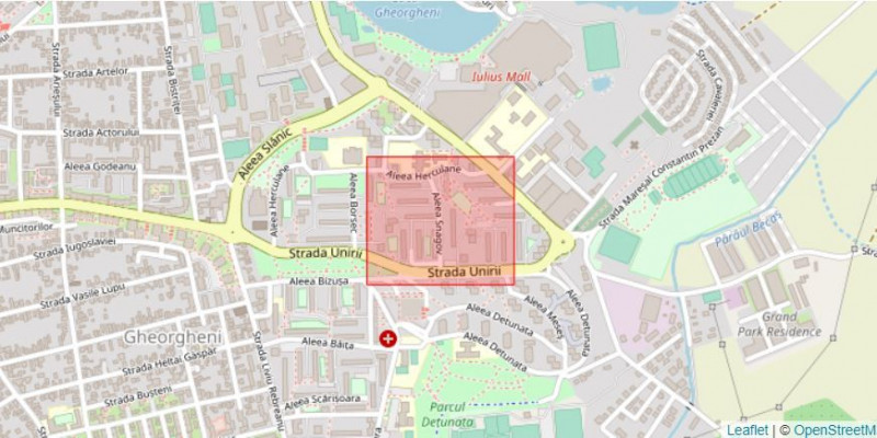 Apartament 2 camere, 46 mp, semidecomandat, cartier Gheorgheni
