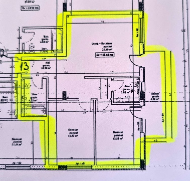 Apartament cu 3 camere, 65 mp, Strada Fagului, zona Floresti.