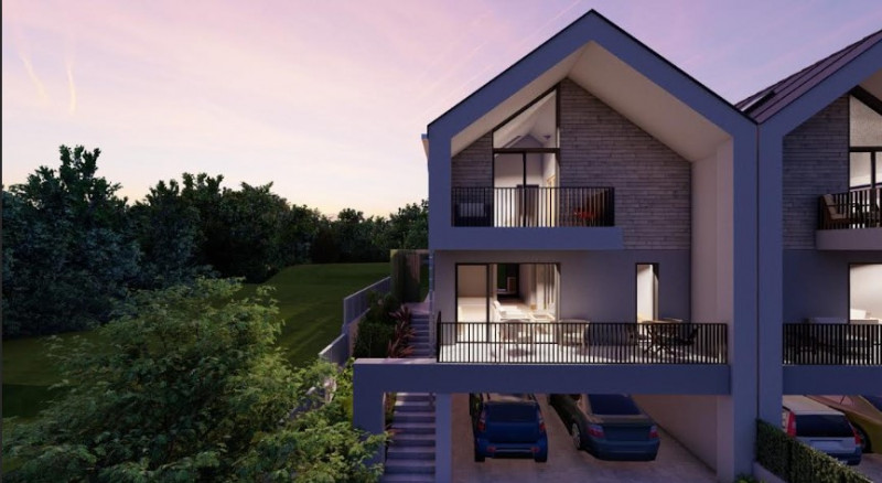 Teren autorizat pt. casa cuplata, 722 mp, front  20 ml, Campenesti
