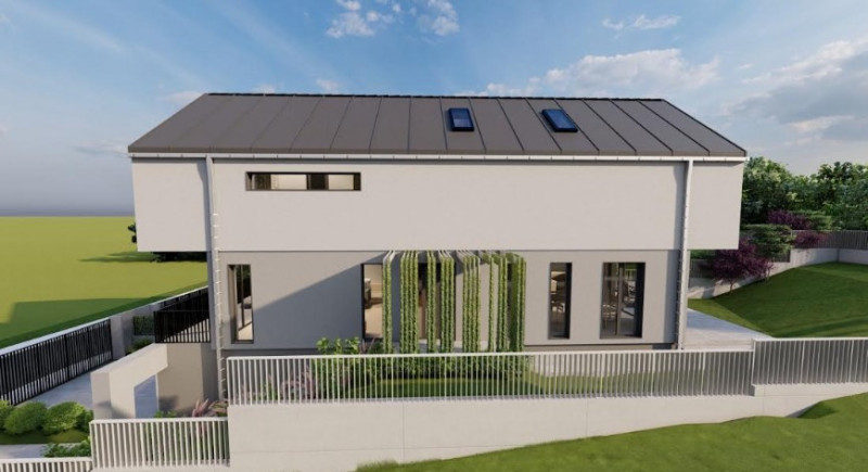 Teren autorizat pt. casa cuplata, 722 mp, front  20 ml, Campenesti